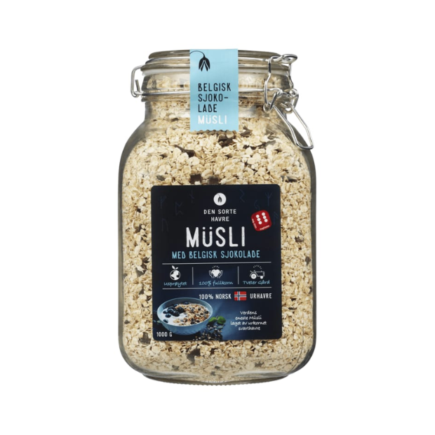 Muesli with Chocolate - Musli m/Sjokolade 1kg Den Sorte Havre